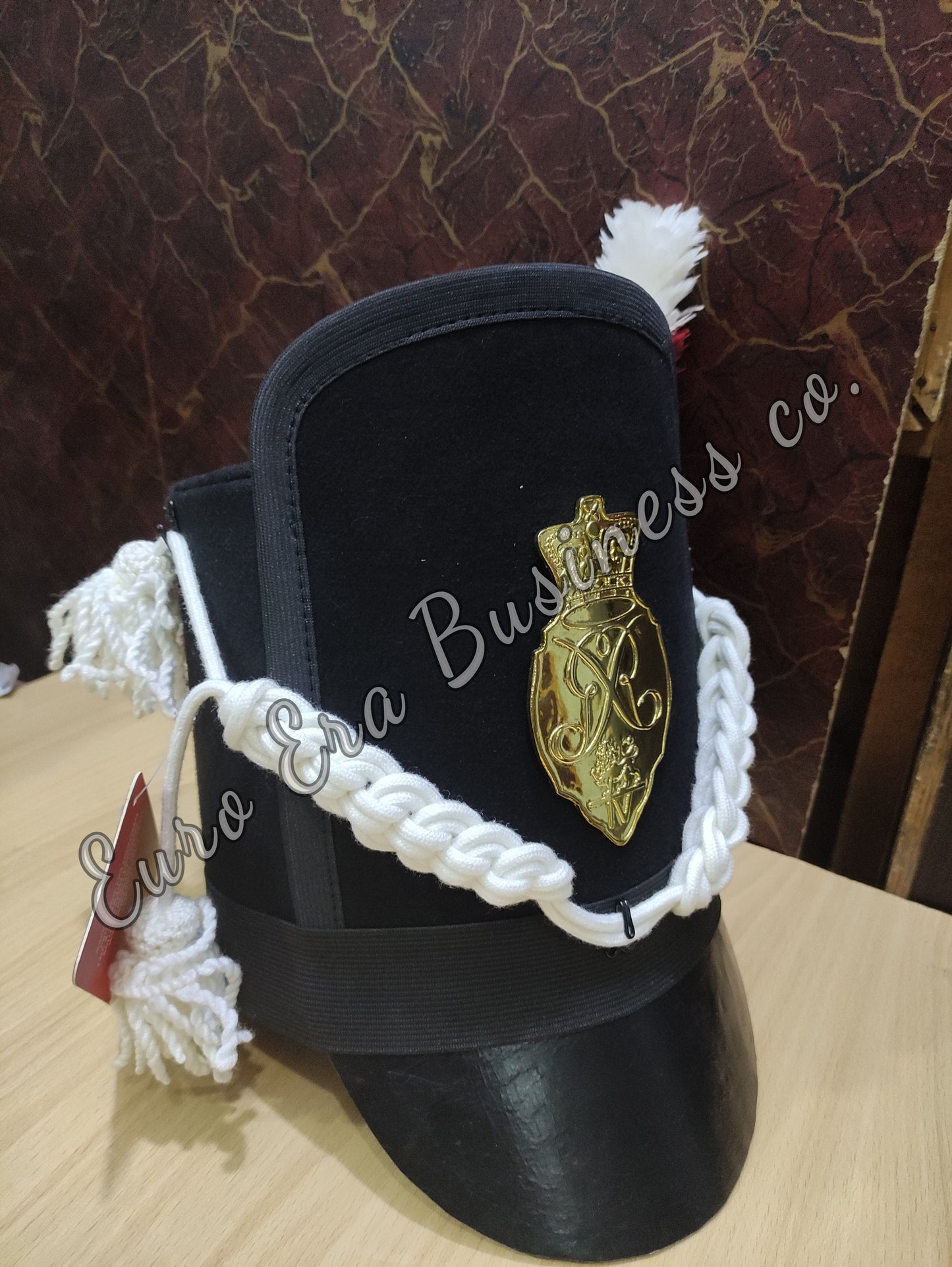 New Napoleonic British Royal Scots Shako HAT Cord & Badge