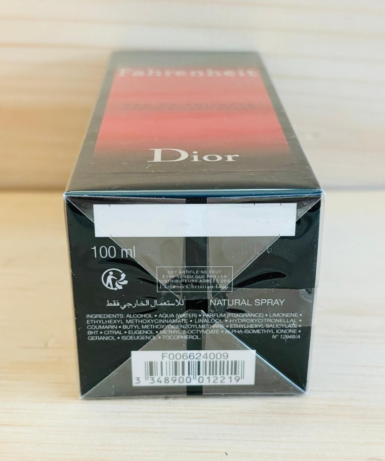 Fahrenheit By Christian Dior For Men. Eau De Toilette Spray Red, 3.4 Oz