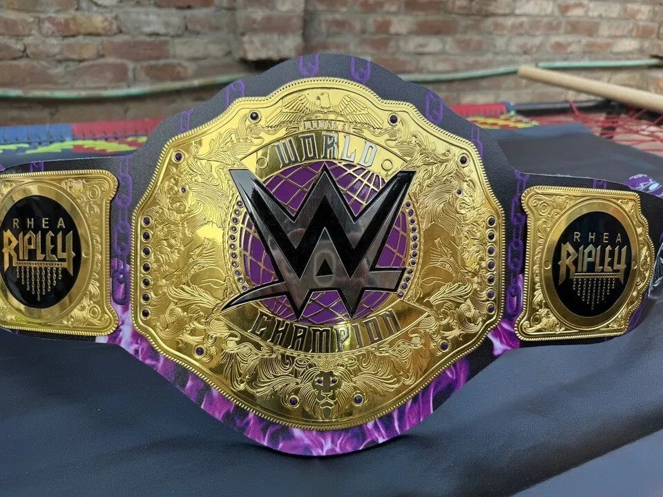 Rhea Ripley Custom World Heavyweight Championship Title Wrestling Belt