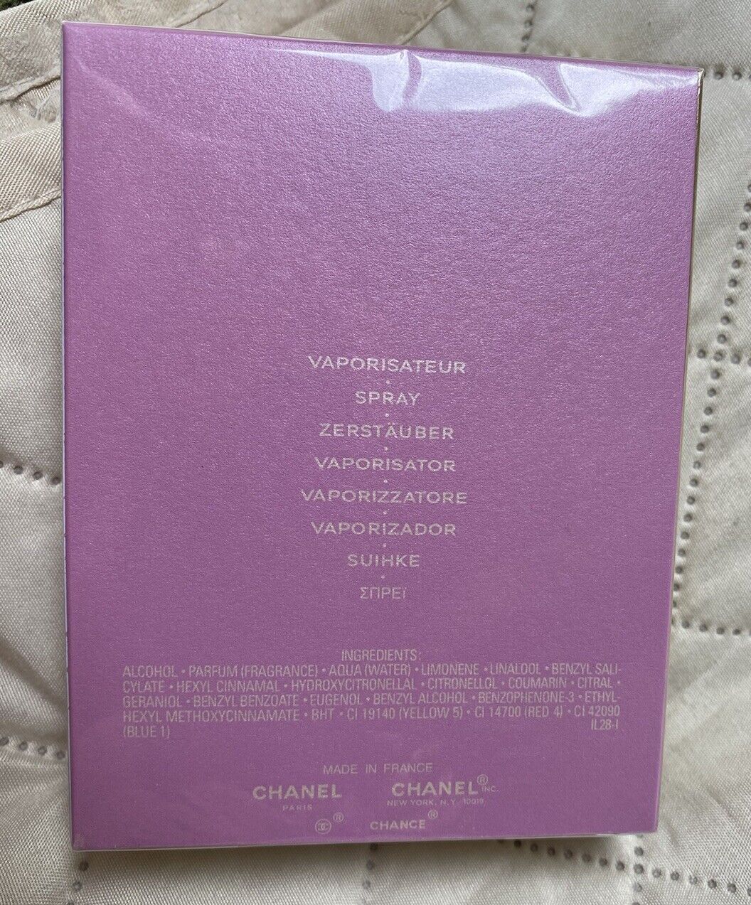 Chanel Chance EDT Spray 3.4 Fl Oz 100ML Women Perfume