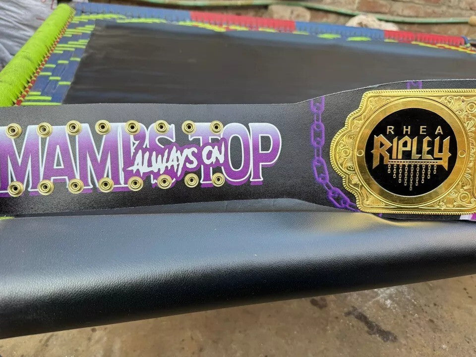 Rhea Ripley Custom World Heavyweight Championship Title Wrestling Belt